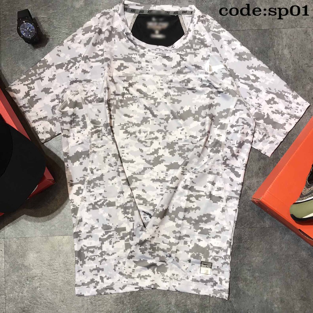 [followershop5k]Áo thun camo n!ke pro combat thể thao nam, Áo ngắn tay không cổ (Thun lạnh) form chuẩn size M-2XL sp01 | BigBuy360 - bigbuy360.vn
