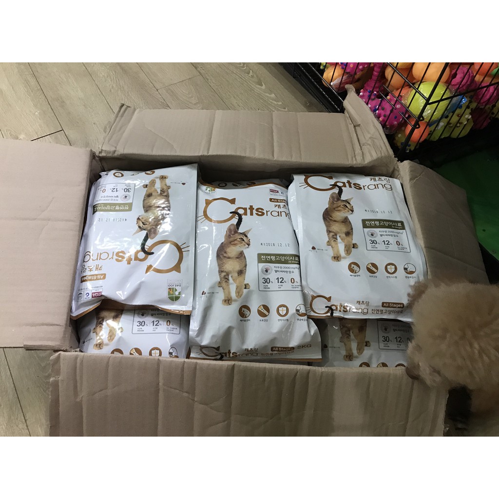 Thức ăn hạt khô Hàn Quốc cho Mèo mọi lứa tuổi Catsrang 2kg
