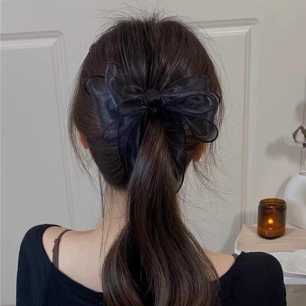 NICKOLAS Kẹp Tóc Càng Cua Đính Nơ Thanh Lịch Cho Nữ Giá Đỡ