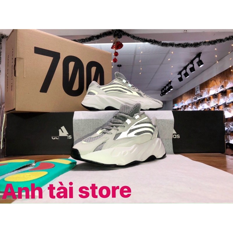 (⚡️Tặng ful bok⚡️ tất ⚡️Quà ⚡️Zep một môt⚡️) Giày sneakers nam nữ 700 trắng phản quang.Đế bot êm chân tăng chiều cao G23