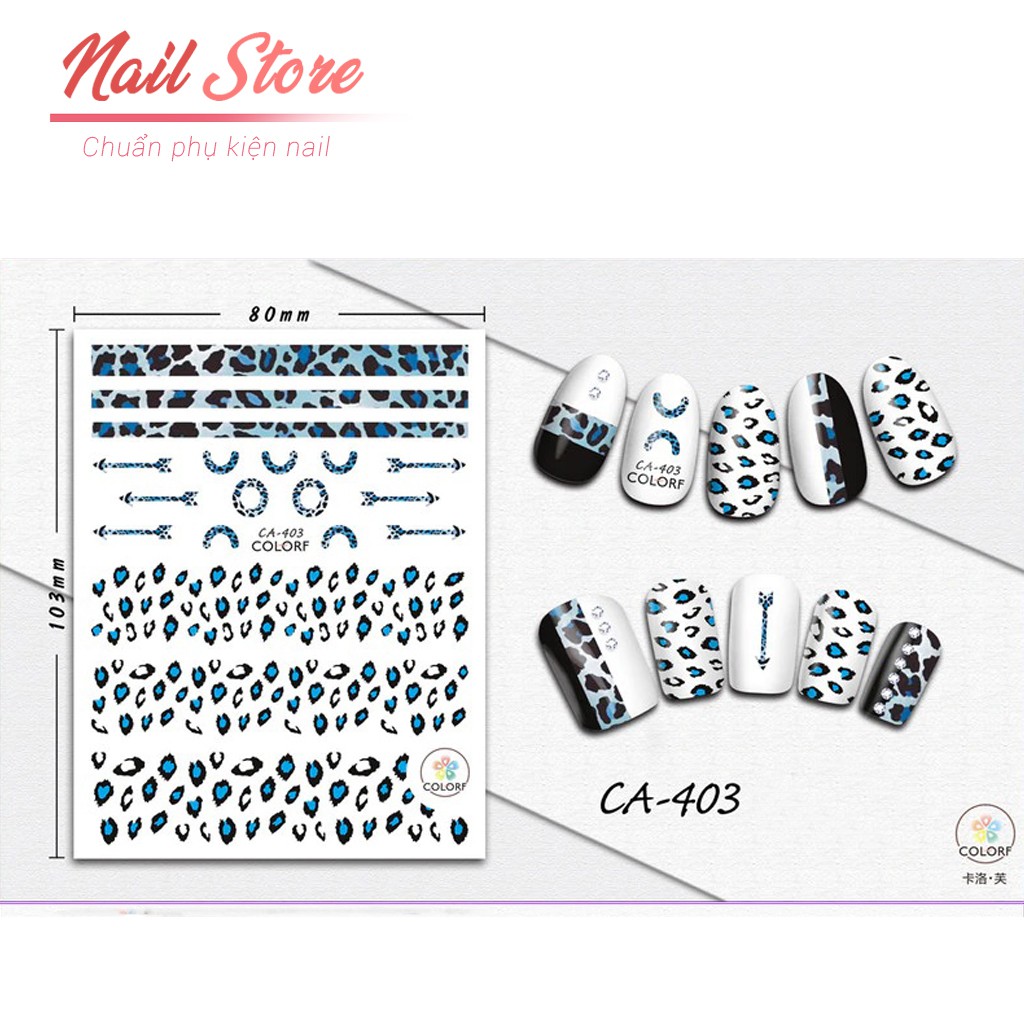 STICKER Dán Móng Tay Nail Art Da Báo - Nail Store