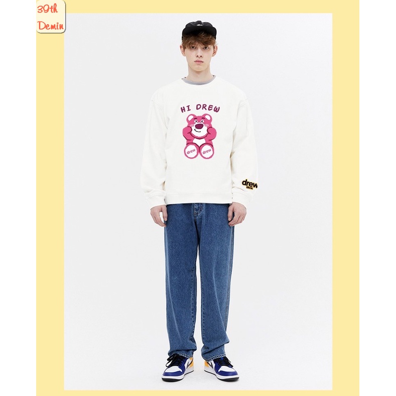Áo nỉ Drew House mặt Gấu cười sweater unisex Form rộng Over Size 2 màu đen trắng | BigBuy360 - bigbuy360.vn
