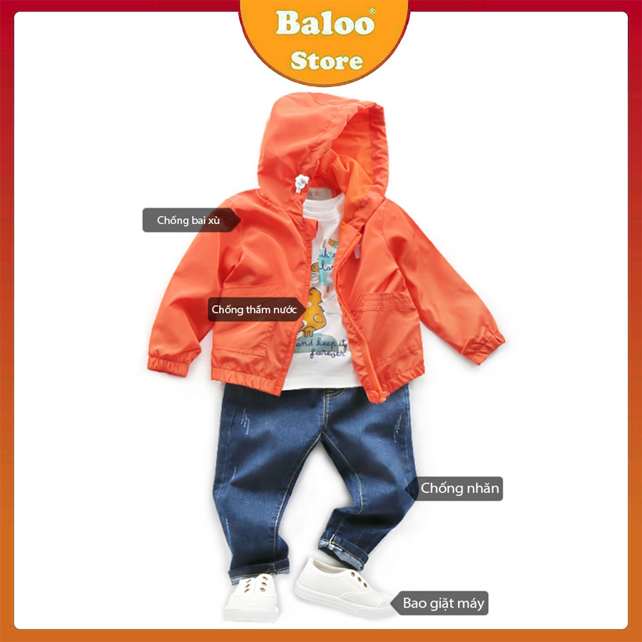 Áo gió chữ R phong cách cho bé trai bé gái (từ 1-8 tuổi)