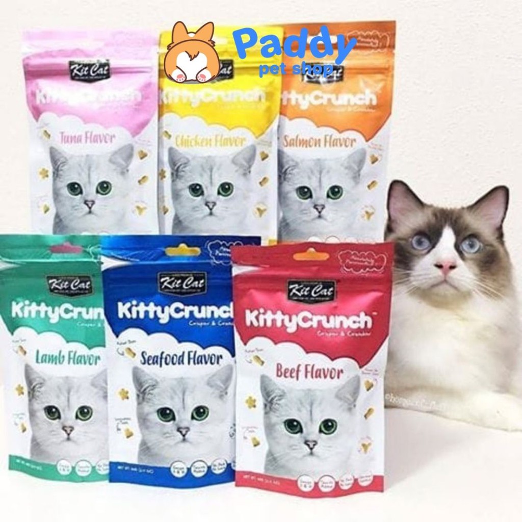 [Mã 55FMCGSALE1 giảm 10% tối đa 40K đơn 250K] Snack Giòn Kit Cat Kitty Crunch Cho Mèo (60g)