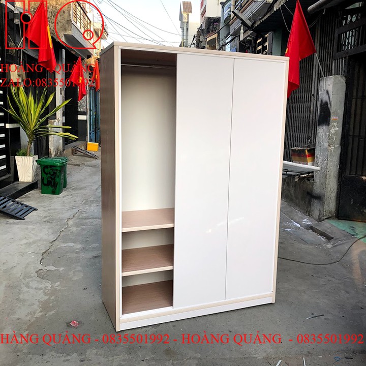Tủ Nhựa Đài Loan Cửa Lùa-Tủ Quần áo Cửa Lùa Cao 1M82-Ngang 1M23-Sâu 50cm