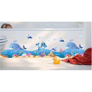 Decal Chân Tường Cá Heo