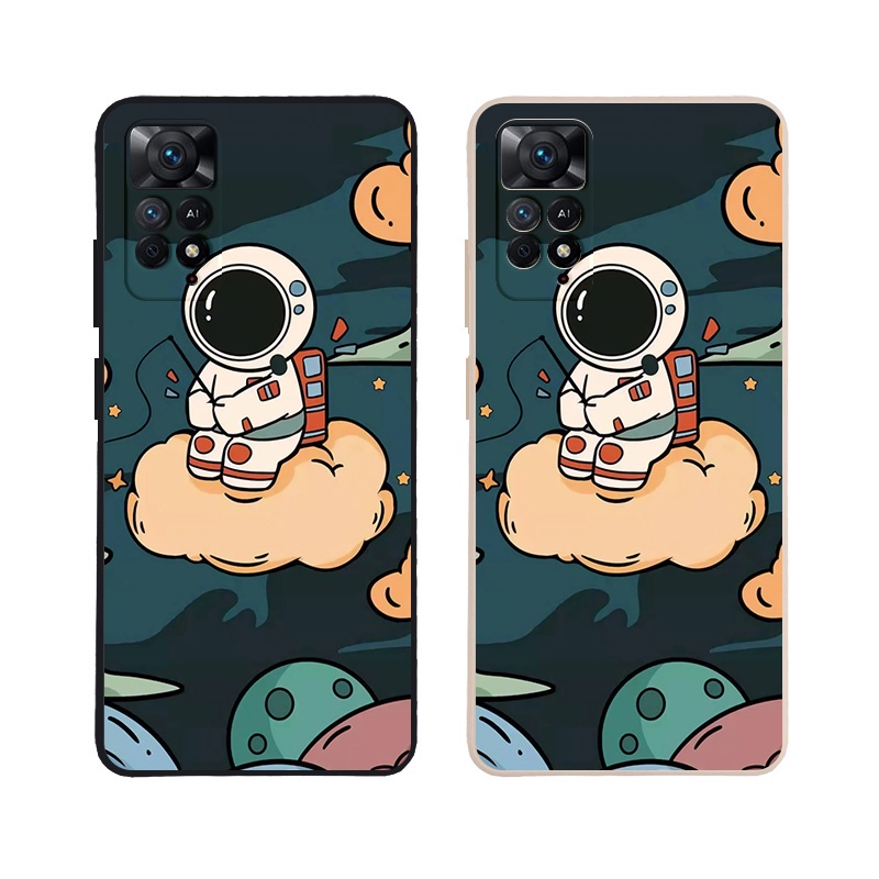 Ốp Điện Thoại Kiểu Phi Hành Gia Hoạt Hình Cho Redmi Note 11 Pro Poco M5s C40 F4 M4 Pro 4G Redmi 10 5G Poco