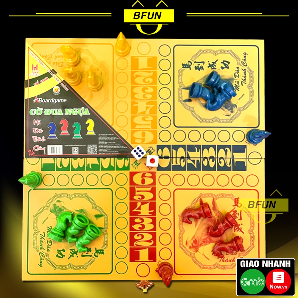 Cờ Cá Ngựa Liên Hiệp Thành (LOẠI VỪA) - Bộ Cờ Cá Ngựa Bàn Nhựa Cao Cấp, Boardgame - Đồ Chơi Trẻ Em BFUN