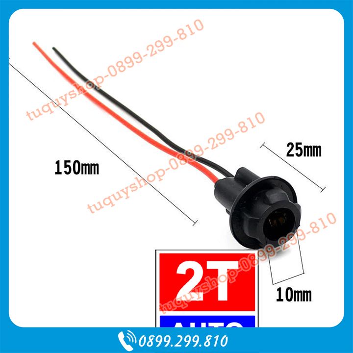01 CHIẾC ĐUI ĐÈN CHÂN T10, ĐỂ GẮN BÓNG ĐÈN LED HOẶC HALOGEN T10, SKU:243