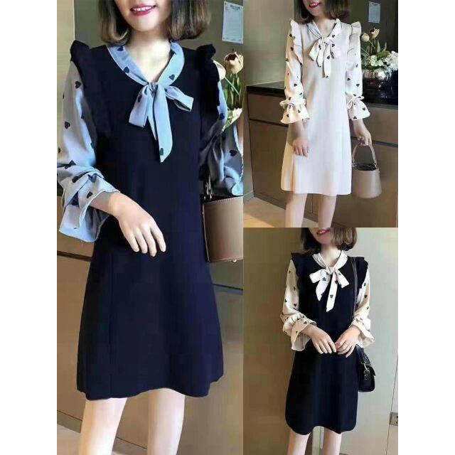 Váy len chấm bi