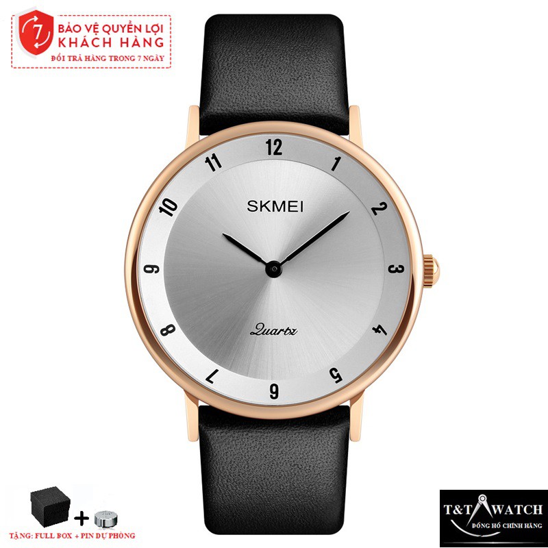 ĐỒNG HỒ NAM SKMEI 1263, DÂY DA CAO CẤP, KIỂU DÁNG SANG TRỌNG, SIÊU MỎNG
