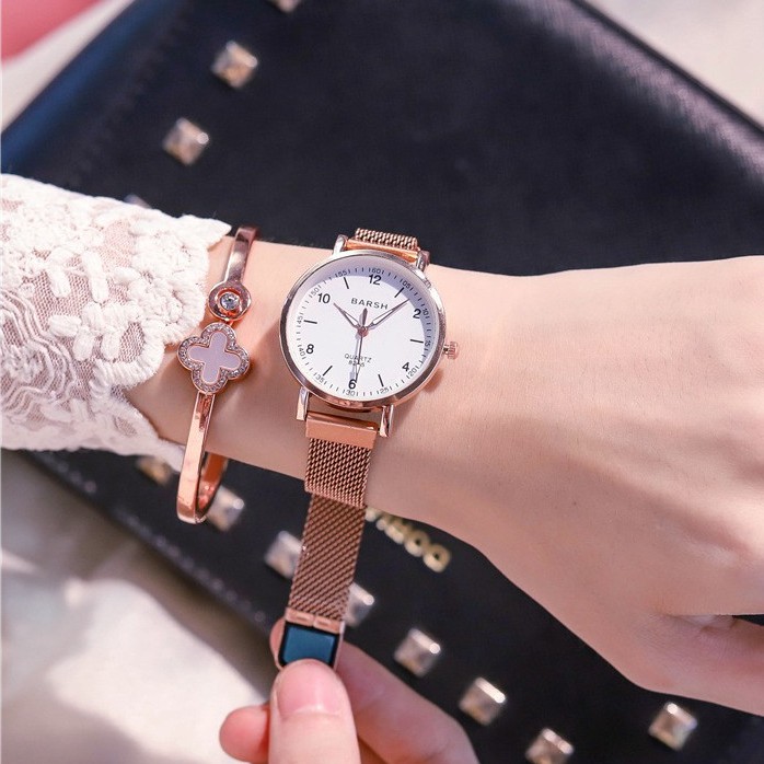[Mã FAMAYFA2 giảm 10K đơn 50K] Đồng Hồ Dây Nam Châm BARSH - 8225 Thiết Kế Đơn Giản Sang Trọng