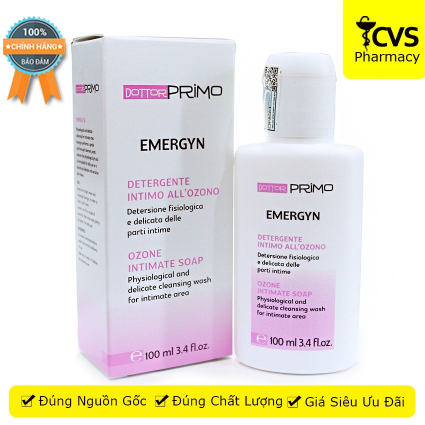 Gel Rửa Phụ Khoa DottorPrimo Emergyn 100ML - Dung Dịch Vệ Sinh Phụ Nữ Giúp Kháng Khuẩn, Kháng Nấm - cvspharmacy