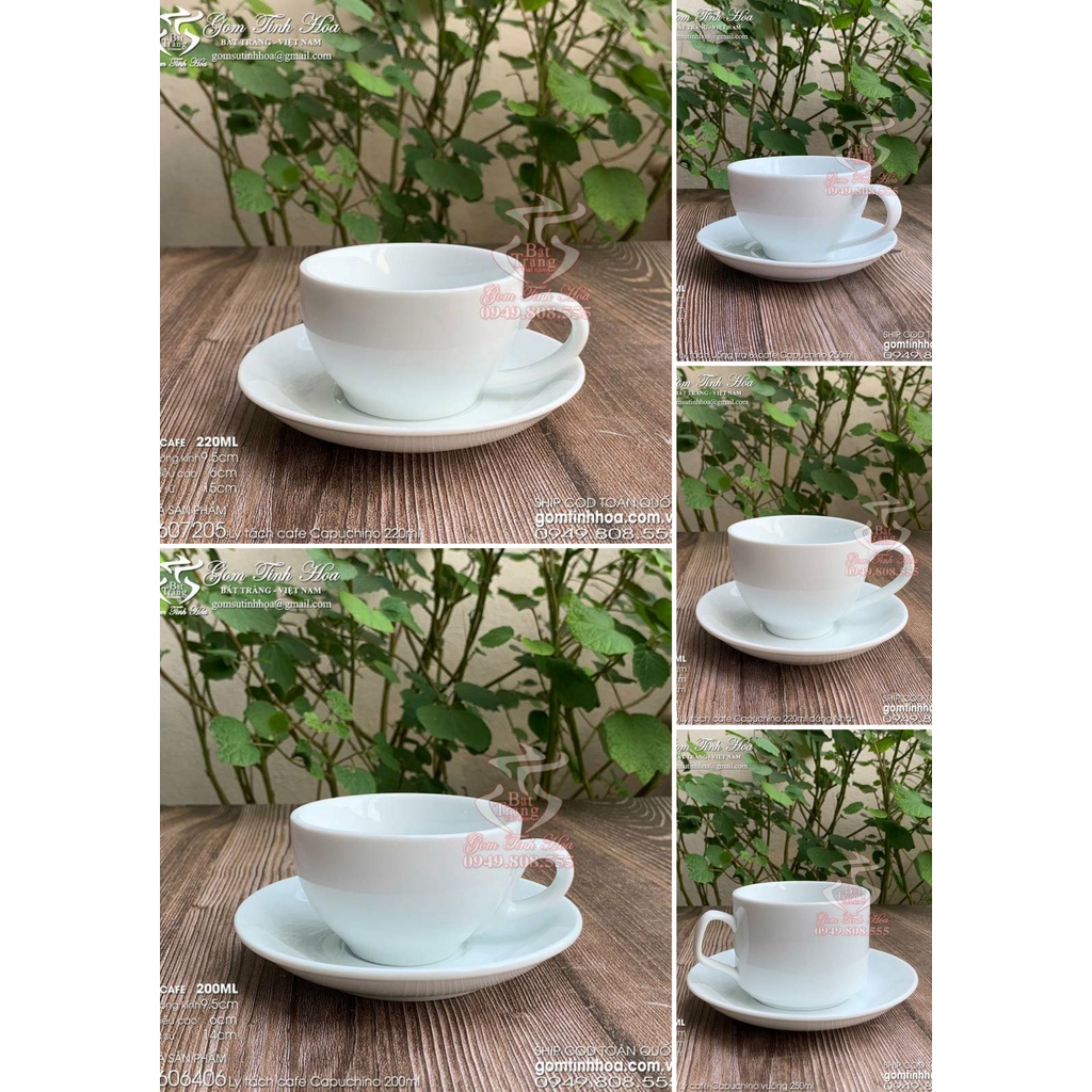 Ly tách sứ uống cafe Capuchino gốm sứ Bát Tràng
