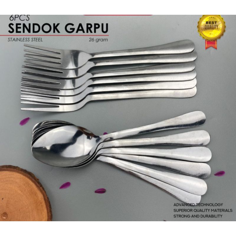 Muỗng và nĩa inox dày KOMODO SUBRON NIZEN 6pc