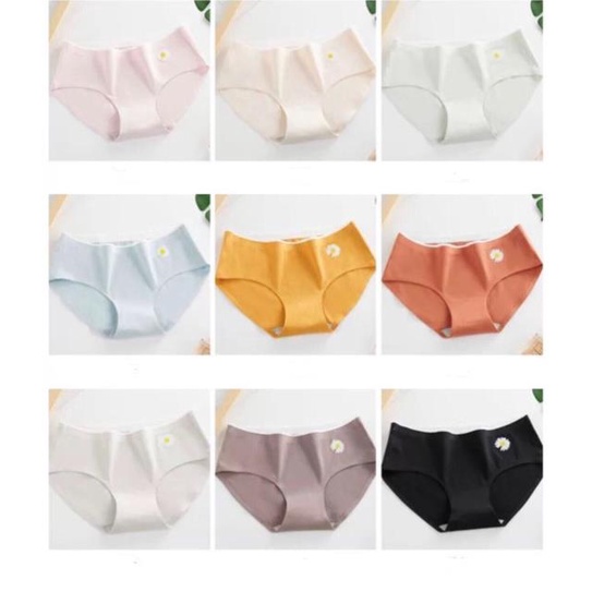 Quần Lót Cotton Ép Không Viền Hoa Cúc Hotrend 287