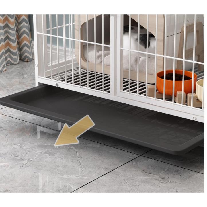 Lồng mèo nan ống 3 tầng Size L cao 1m3 (tặng võng mèo) Biệt thự cho mèo ở Chuồng mèo có bánh xe