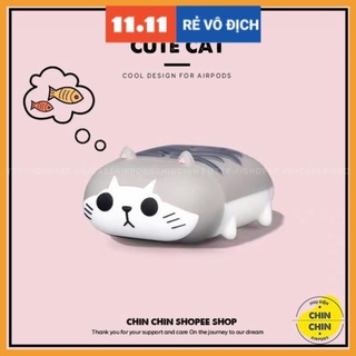 PR7 Vỏ Airpod một hai Pro Mèo Yêu Cá Siêu Dễ Thương Vỏ Case đựng Tai Nghe Airpods Bằng Silicon Dẻo Thế Hệ Mới - Chin Chi