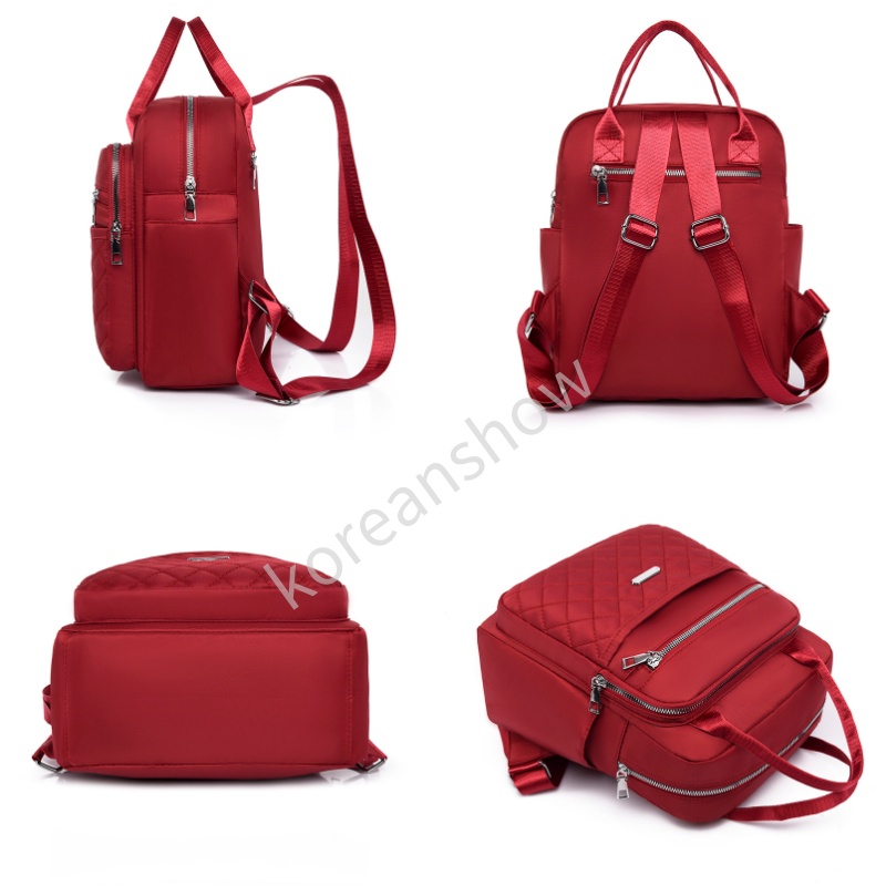 Balo Đeo Vai Bằng Nylon Chống Thấm Nước Thời Trang Hàn Quốc Cho Nữ