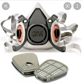 (Tem 3M chính hãng) Mặt Nạ Phòng Độc 6200 + Phin 6001
