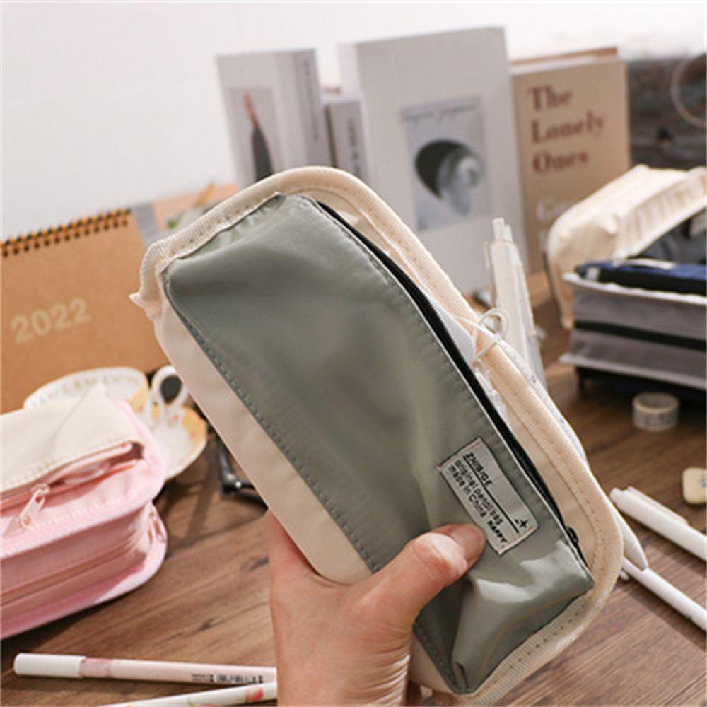 Túi Đựng Bút Ba Lớp Thời Trang Dành Cho Học Sinh Giá Đỡ