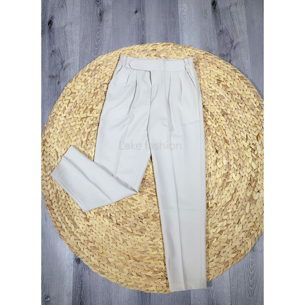 Quần tây nữ, quần baggy công sở cúc lệch fom chuẩn lên dáng đẹp Lake fashion | BigBuy360 - bigbuy360.vn