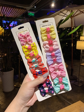 Set 10 Kẹp Tóc Nơ Dễ Thương Cho Bé Gái
