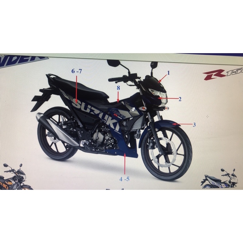 Dè trước  Suzuki Raider Fi-Satria Fi