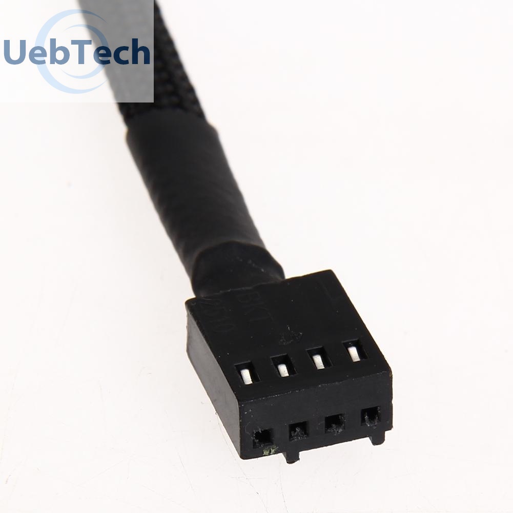 Set 5 dây cáp nối dài quạt tản nhiệt Uebtech 12in 4 Pin PWM cho máy tính