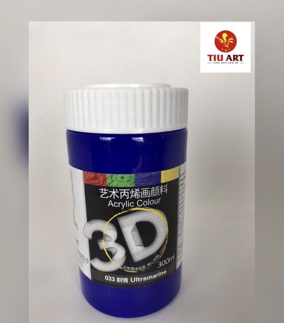 Set 12 Màu 3D-300ml Acrylic Cơ Bản