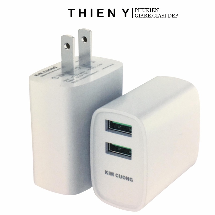 Củ sạc nhanh 3A cho điện thoại, máy tính bảng - Cốc sạc chính hãng Kim Cương 3.0A MAX - BH 1 Năm
