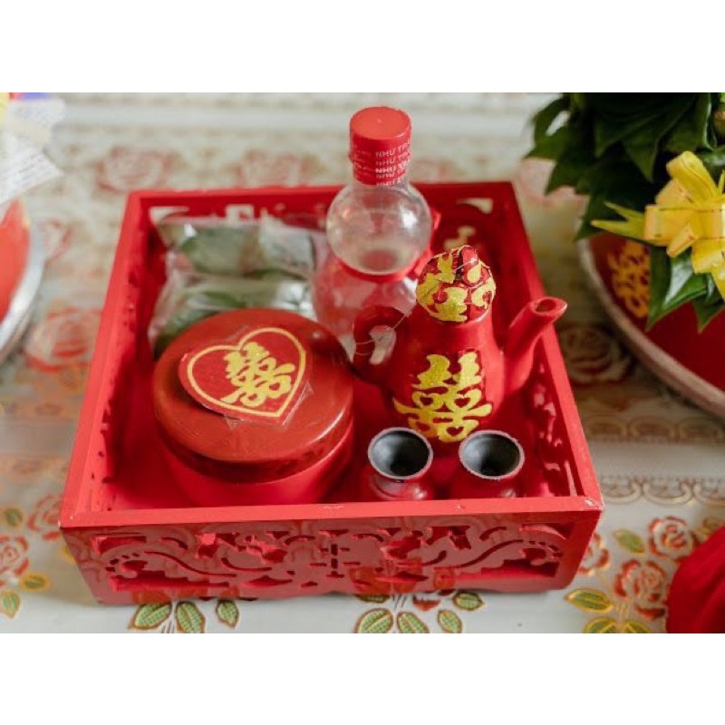 Combo khay trầu rượu dành để đưa dâu ngày cưới