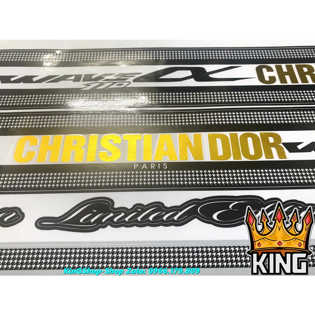 Tem Rời Dior Ghép Crom Wave 110cc Siêu Đẹp -Ảnh Thật