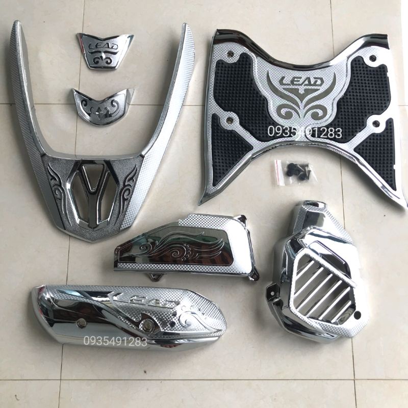 Ốp Xe Lead Xi Mạ Crom 2017-2021, Phụ Kiện Trang Trí Xe Lead, 2018,2019,2020