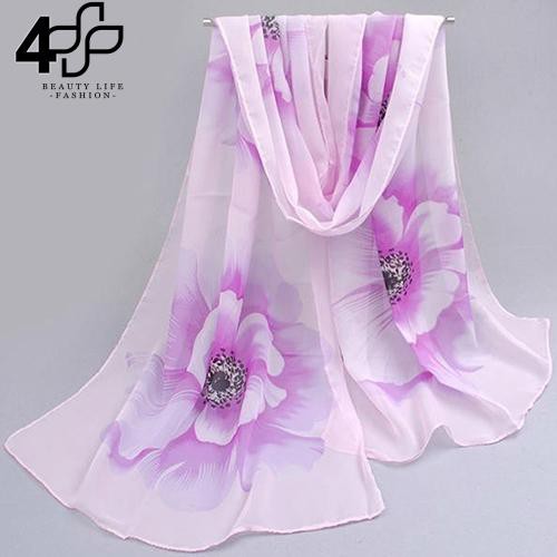 Khăn choàng cổ in hoa lớn