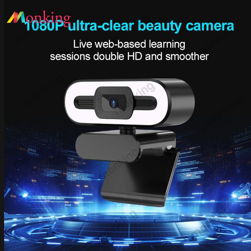 Webcam Hd 1080p Có Đèn Led Cho Máy Tính