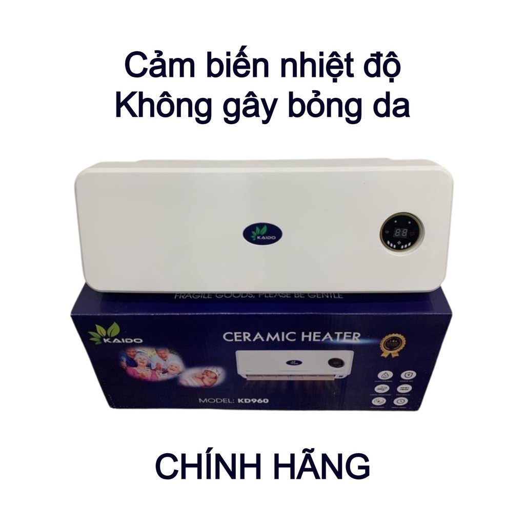 Máy sưởi gốm - Máy sưởi gốm KAIDO KD960 Điều khiển điện tử và điều khiển bằng điều khiển từ xa BH chính hãng 12 tháng