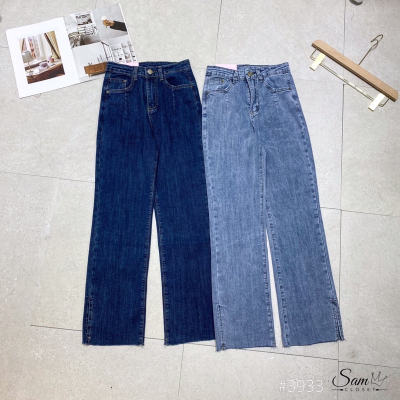 Quần jean ống đứng xẻ gấu 3933