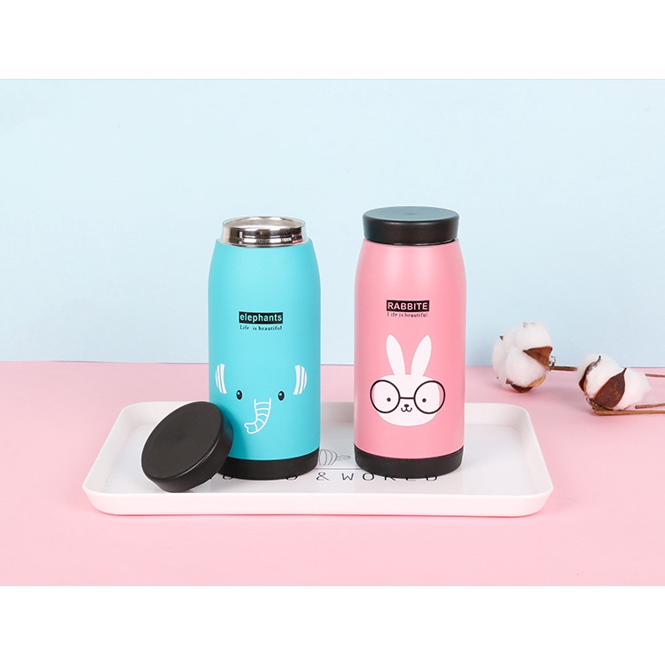 Bình Nước Giữ Nhiệt Cute dễ thương Voi/Gấu/Thỏ ( Chọn mẫu ) - Bình giữ nhiệt inox