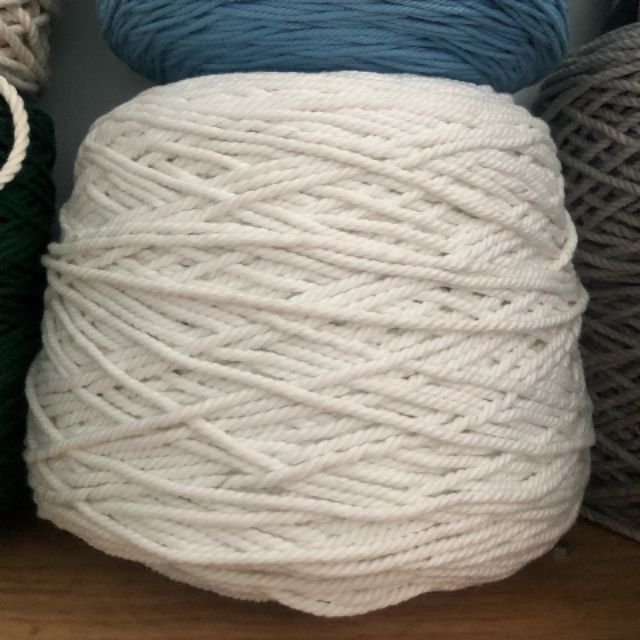 Dây thắt macrame cotton trắng tinh