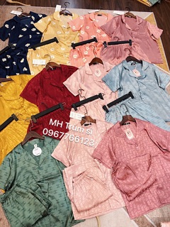 Bộ Pijama lụa gấm cao cấp