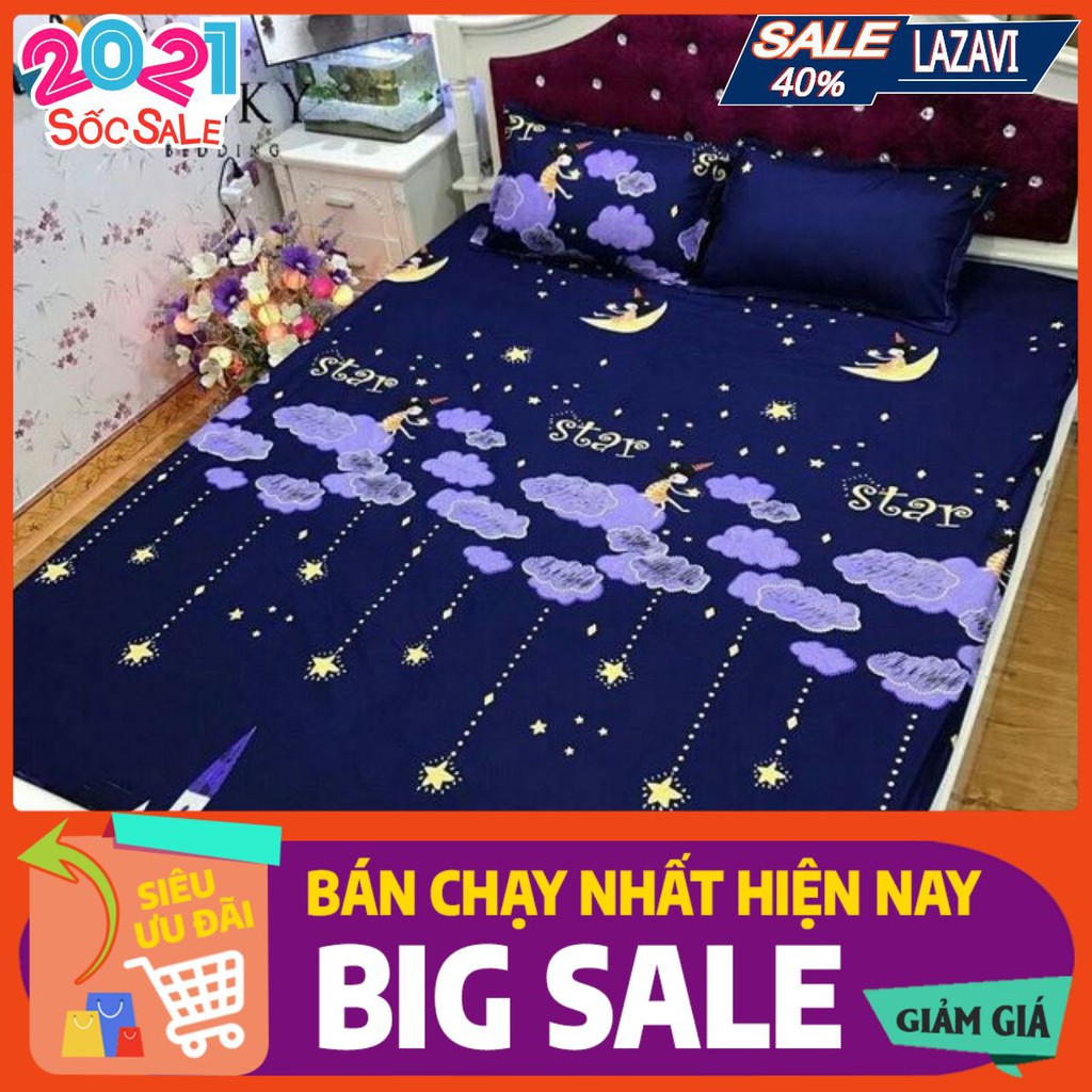 Bộ ga gối poly 1,6m sao star