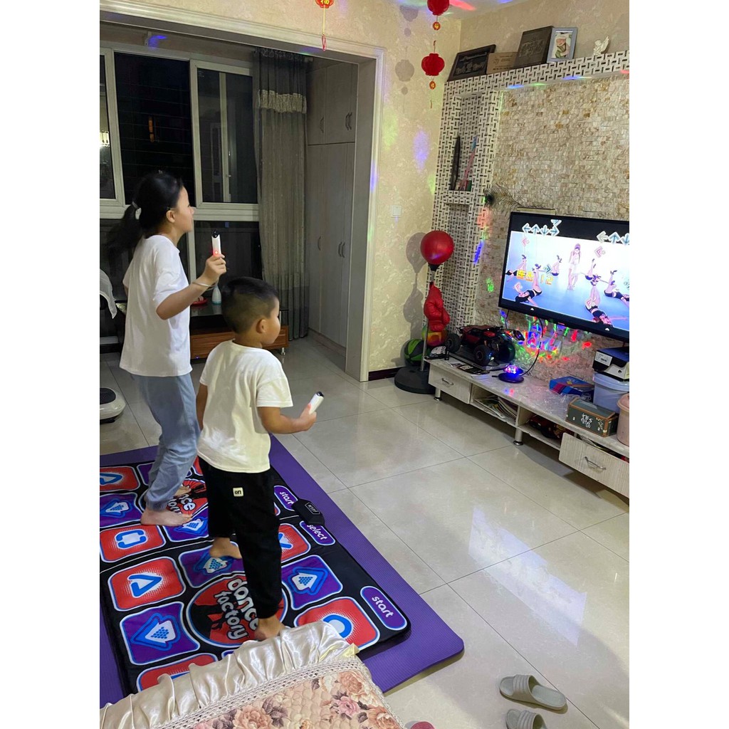 Thảm game cao cấp cổng HDMI kèm các phụ kiện đầy đủ: nhảy audition, yoga, chạy bộ....