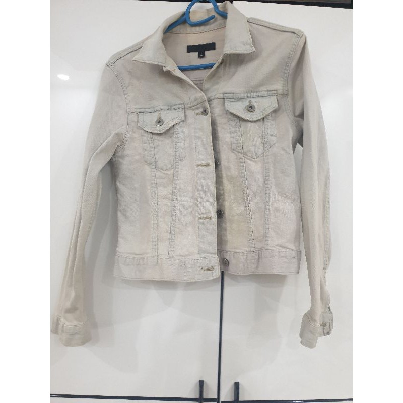 Thanh lý áo khoác bò jeans trắng Uniqlo  Uni Auth Authentic chính hãng size S