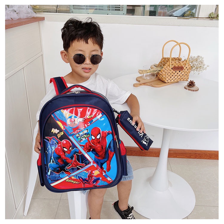 [ Size cao 37cm] Balo cho bé hình 3D dễ thương siêu nhẹ chống thấm tuyệt đối Kèm theo túi đựng bút bằng vải xinh xắn