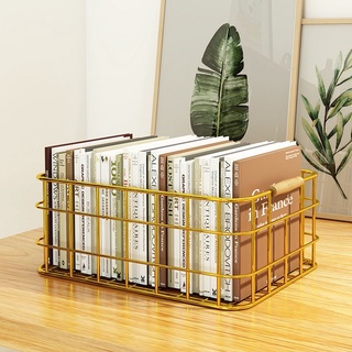 DECOR giá kim loại trang trí có tay nắm gỗ dùng để đựng sách hoặc decor phòng