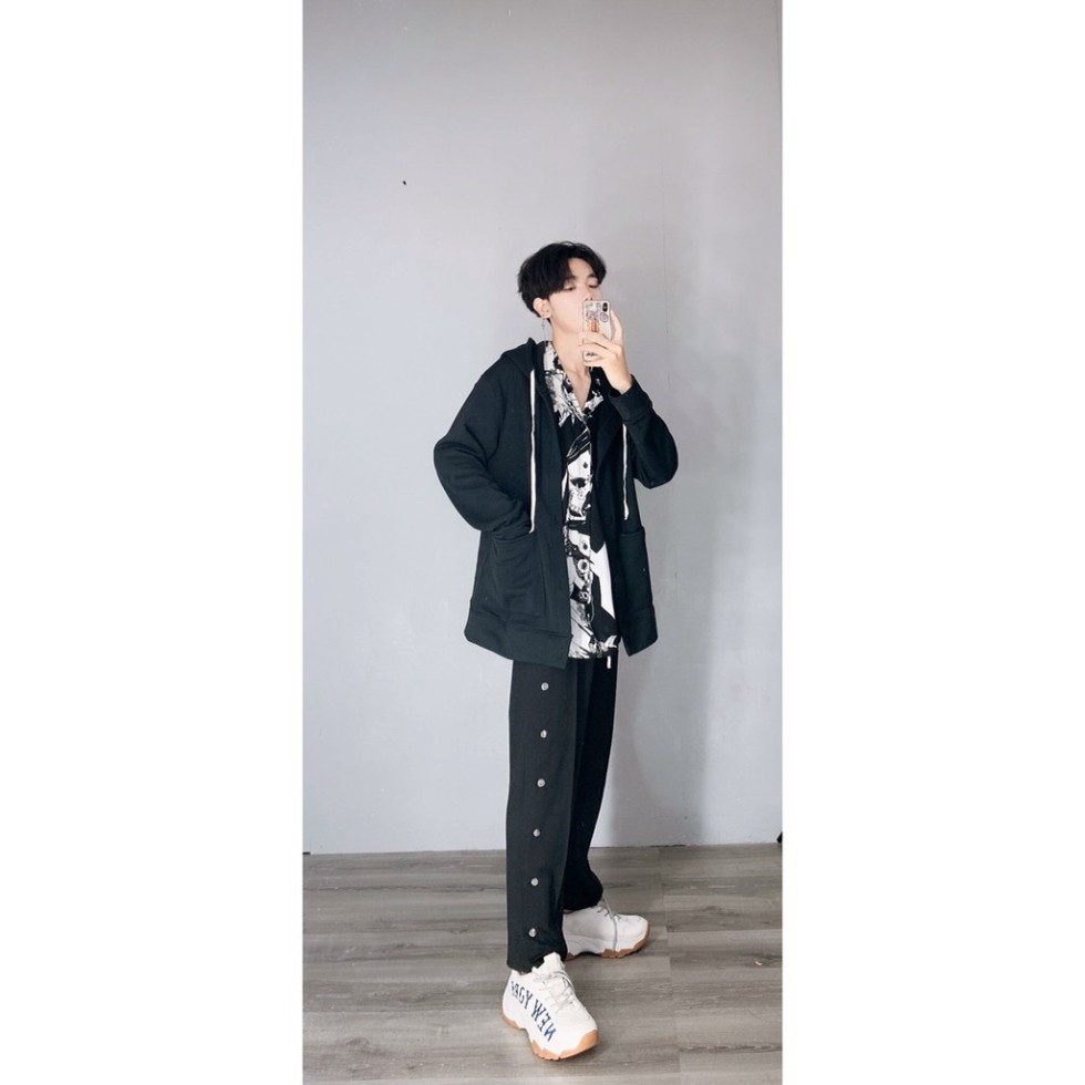 Quần thun Nam ống rộng khuy nút 2 Màu phong cách Hàn Quốc - ChuBaBi Shop | BigBuy360 - bigbuy360.vn