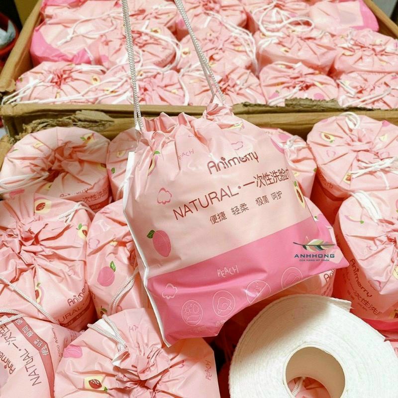 [ Siêu Rẻ ] Khăn/ giấy lau mặt khô dùng 1 lần đa năng trái đào tiện lợi