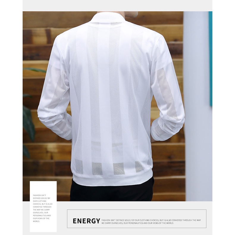 Áo khoác chống nắng chống tia cực tím vải lụa lạnh phối lưới siêu mỏng thoáng khí thời trang cho nam và nữ khi câu cá