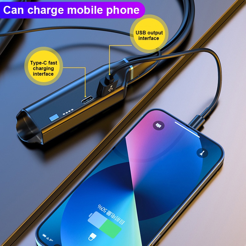 Tai Nghe Đeo Cổ Bluetooth 5.2 Không Dây Âm Thanh Vòm 4 Loa 1000 Giờ